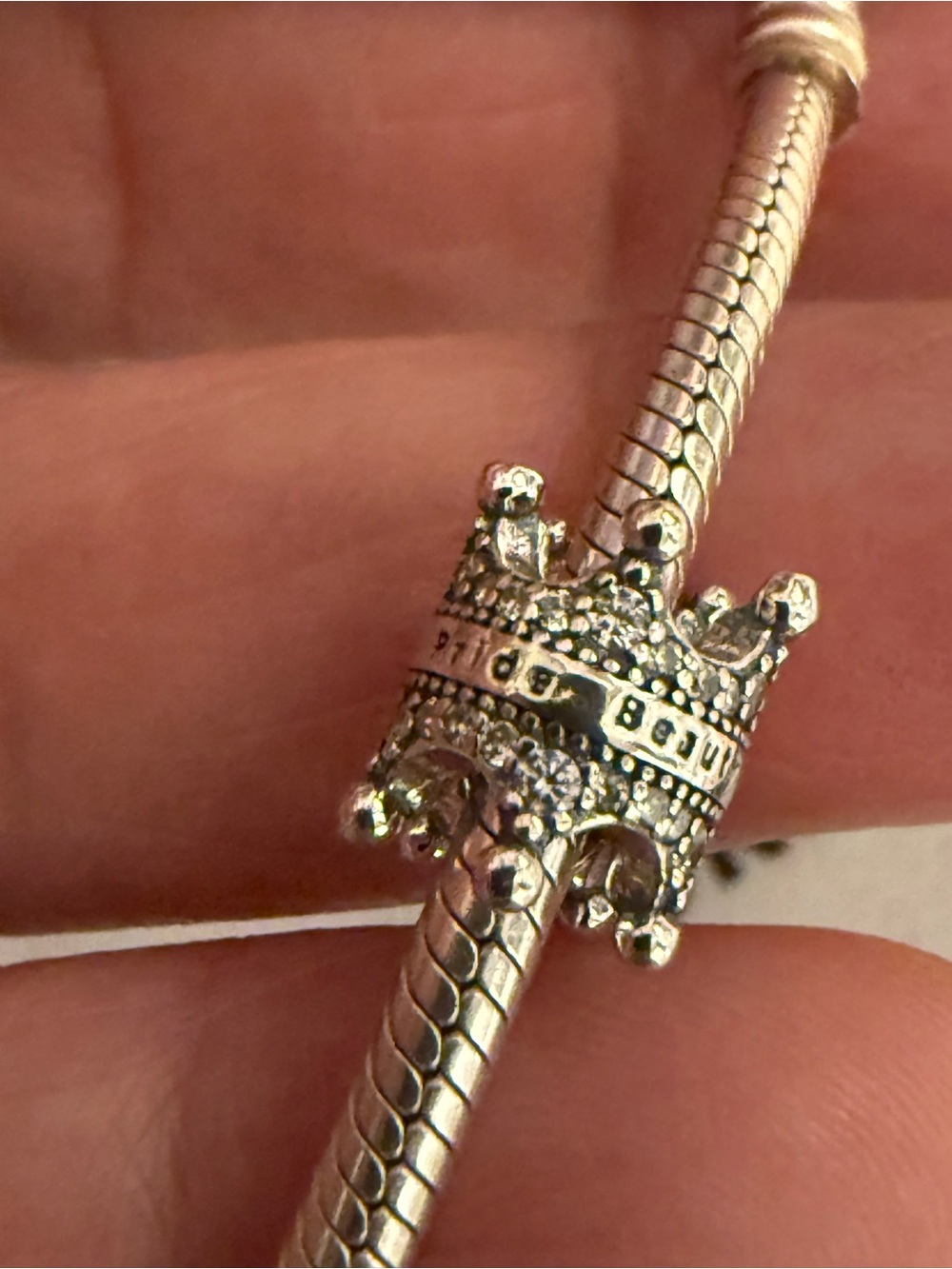 Pandora Silver Crown Charm Bead